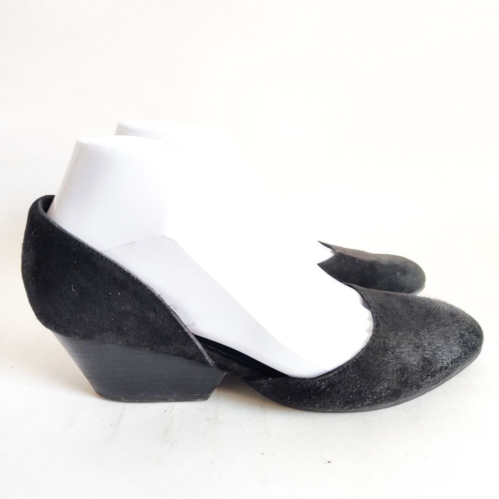 Eileen Fisher Pumps Size 6.5 Lily Black Suede D'Orsay 2" Heels Chic Timeless